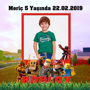 Roblox Temalı Doğum Günü   Kare Parti Afiş