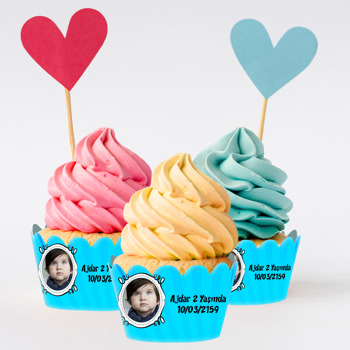 Robot Tren Temalı Cupcake Sargısı