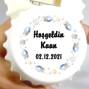 Roket Çerçeve Temalı Kapak Şekilli Magnet Açacak