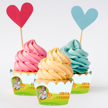 Safari 2 Temalı Cupcake Sargısı