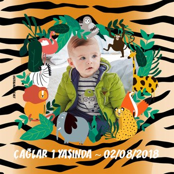 Safari 2 Temalı   Kare Parti Afiş