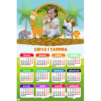Safari 2 Temalı Takvim Magnet