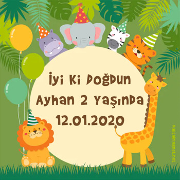 Safari 3 Kare Parti Afiş