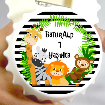 Safari Temalı Kapak Şekilli Magnet Açacak
