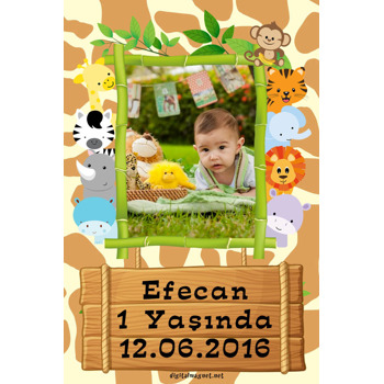 Safari Temalı Plastik Magnet