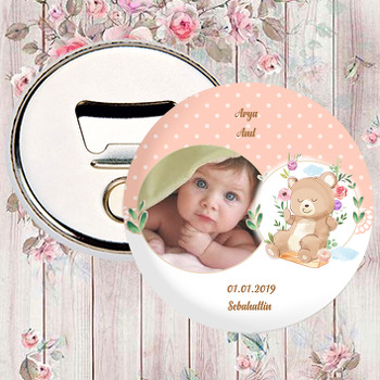 Salıncakta Ayıcık Temalı Fotoğraflı Magnet Açacak