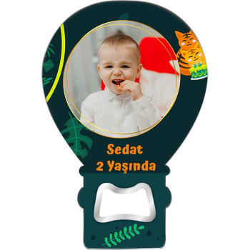 Şans Kedileri Temalı Balon Ahşap Magnet 