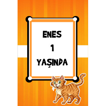 Şanslı Kedi Temalı Doğum Günü Magnet