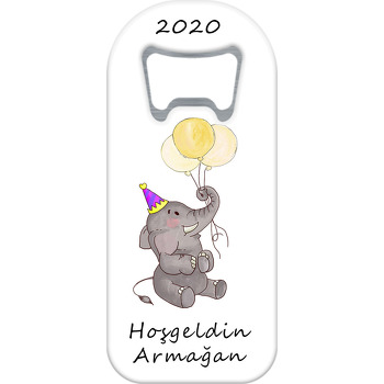 Sarı Balonlu Fil Temalı Uzun Magnet Açacak