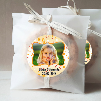 Sarı Çerçeve Temalı Resimli Sticker