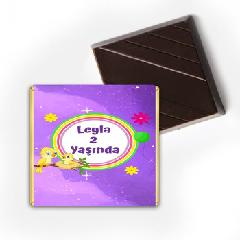 Sarı Kanarya Temalı Çikolata Sargısı