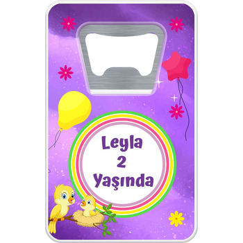 Sarı Kanarya Temalı Dikdörtgen Magnet Açacak
