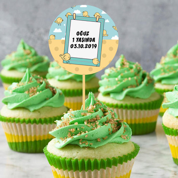 Sarı Kuşlar Temalı Kürdan Süs