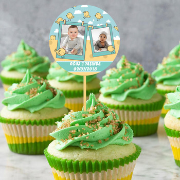 Sarı Kuşlar Temalı Resimli Kürdan Süs