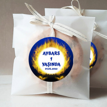 Sarı Lacivert Temalı Sticker