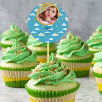 Sarı Yıldız Temalı Bebek Kürdan Süs