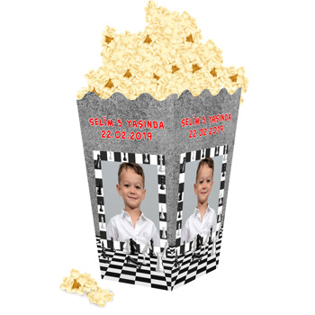 Satranç Temalı Popcorn Kutusu
