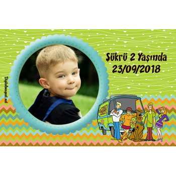 Scooby Doo 2 Temalı Doğum Günü Plastik Magnet