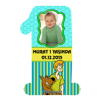 Scooby Doo Temalı Doğum Günü Magnet