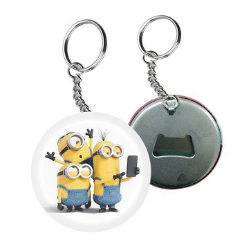 Selfi Minionlar Temalı Arkası Açacak Anahtarlık
