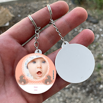 Sevimli At Temalı Hoşgeldin Bebek Daire Plastik Anahtarlık