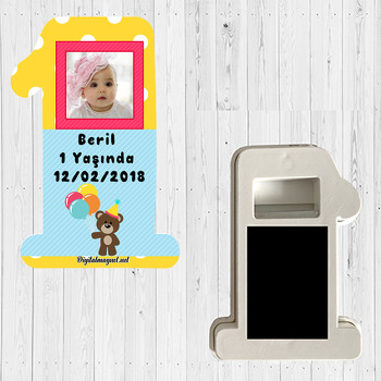 Sevimli Ayı Temalı Doğum Günü Magnet Açacak