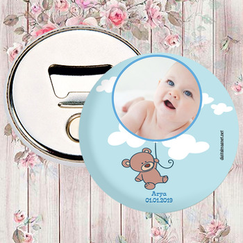 Sevimli Ayı Temalı Hoşgeldin Bebek Magnet Açacak