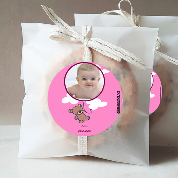 Sevimli Ayıcık 2 Temalı Hoşgeldin Bebek Sticker