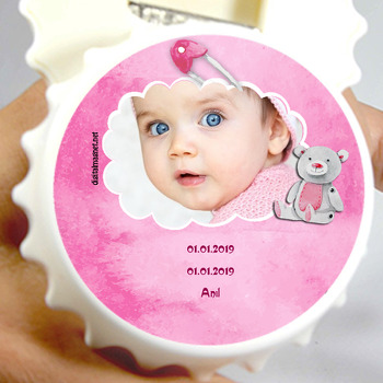 Sevimli Ayıcık Temalı Bebek Kapak Şekilli Magnet Açacak