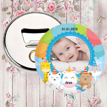 Sevimli Balon ve Hayvanlar Temalı Resimli Magnet Açacak
