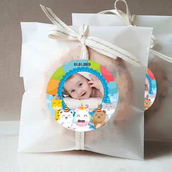 Sevimli Balon ve Hayvanlar Temalı Resimli Sticker