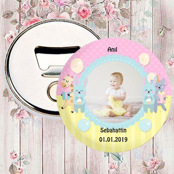 Sevimli Balonlar ve Hayvanlar Temalı Resimli  Magnet Açacak