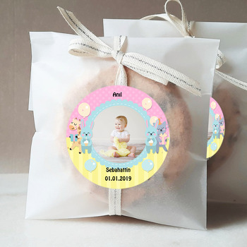 Sevimli Balonlar ve Hayvanlar Temalı Resimli  Sticker