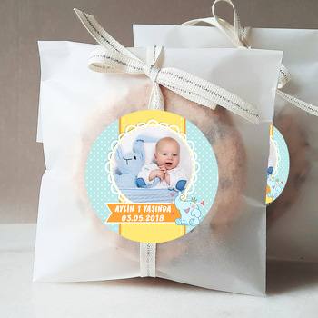 Sevimli Fil Temalı Resimli Sticker