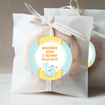 Sevimli Fil Temalı Sticker