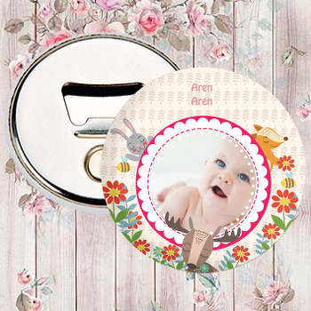 Sevimli  Geyik ve Tavşanlar Temalı Resimli Magnet Açacak