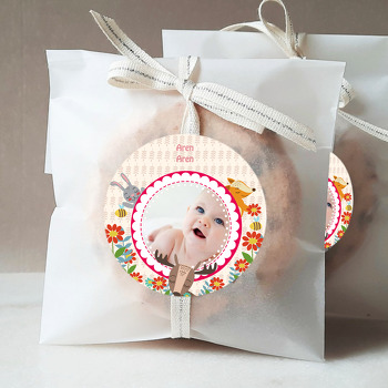 Sevimli  Geyik ve Tavşanlar Temalı Resimli Sticker