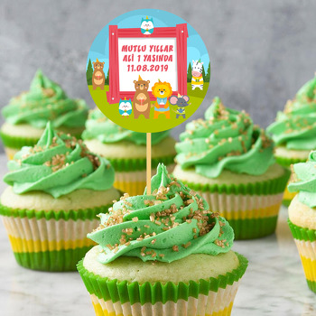 Sevimli Hayvanlar 3 Temalı Kürdan Süs