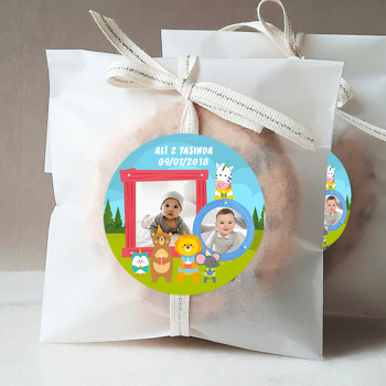 Sevimli Hayvanlar 3 Temalı Resimli Sticker