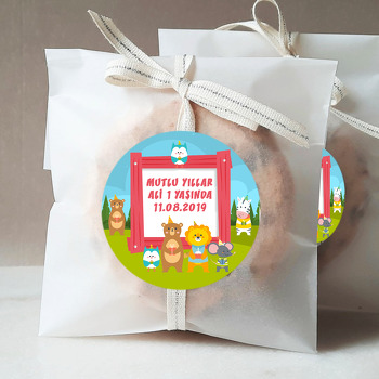 Sevimli Hayvanlar 3 Temalı Sticker