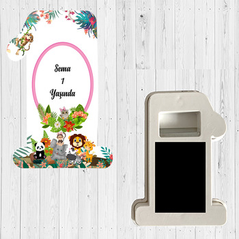 Sevimli Hayvanlar Temalı  Doğum Günü Magnet Açacak