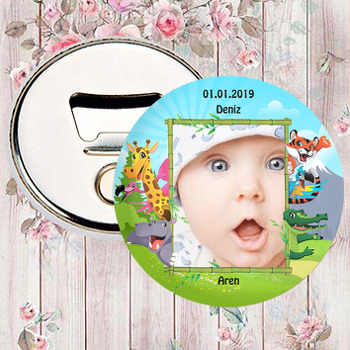 Sevimli Hayvanlar Temalı Resimli Magnet Açacak