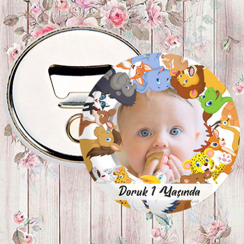 Sevimli Hayvanlar Temalı Resimli Magnet Açacak