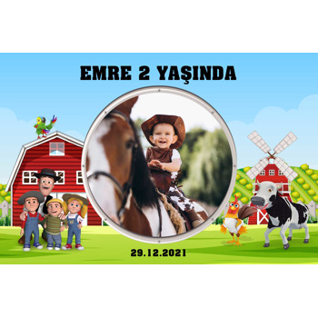 Sevimli Horoz Temalı Doğum Günü Afiş