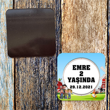 Sevimli Horoz Temalı Doğum Günü Magnet