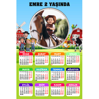 Sevimli Horoz Temalı Takvim Magnet