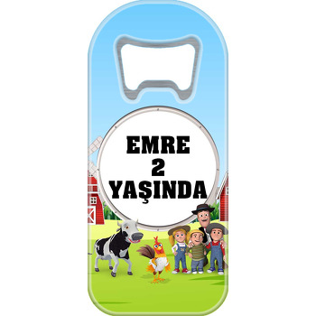 Sevimli Horoz Temalı Uzun Doğum Günü Magnet Açacak