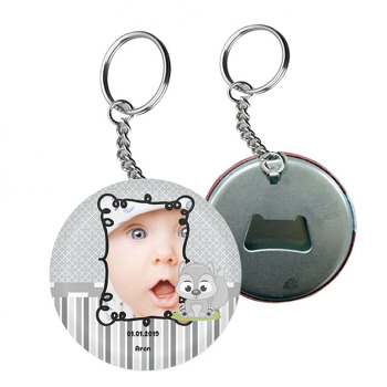 Sevimli Kedi Temalı Hoşgeldin Bebek Arkası Açacak Anahtarlık