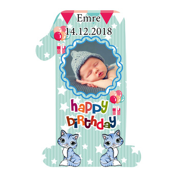 Sevimli Kediler Temalı Doğum Günü Magnet