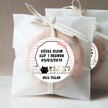 Sevimli Kediler Temalı Sticker